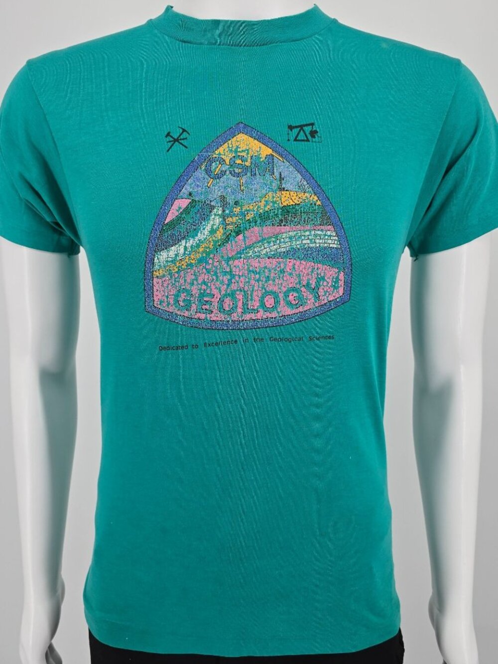 Vintage 1980s Hanes Fifty-Fifty Colorado School of Mines CSM Geology T-Shirt (S)